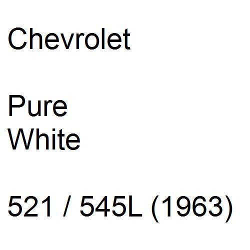 Chevrolet, Pure White, 521 / 545L (1963).